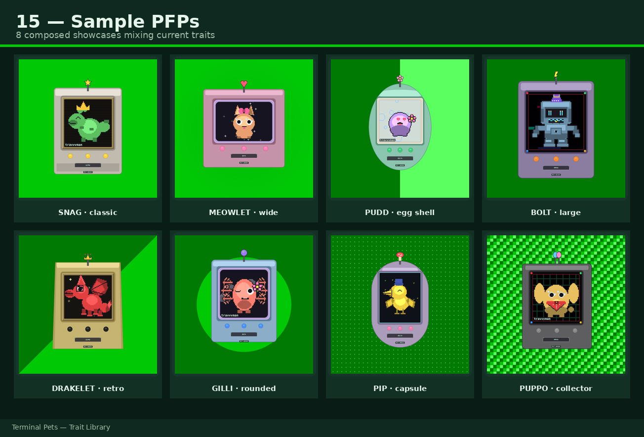 Example awakened Pocket Critter PFPs (not mint supply)